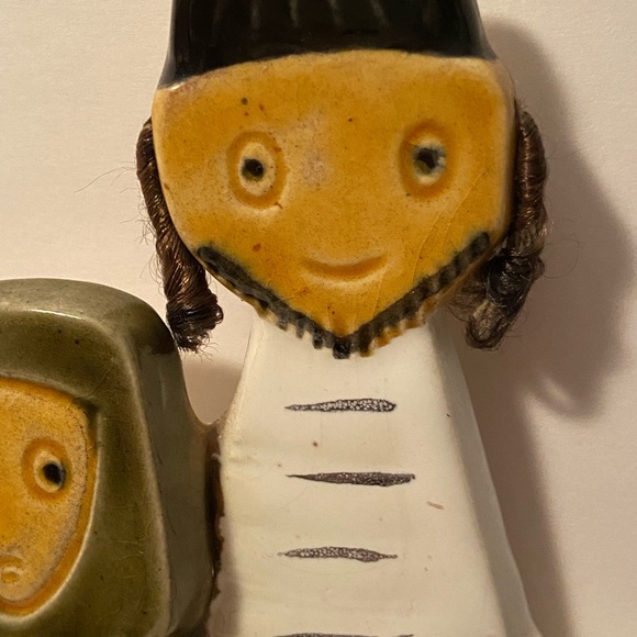 Israel Handmade Jewish Family Trio Ceramic Wall Hanging Art - Picture 4 of 6